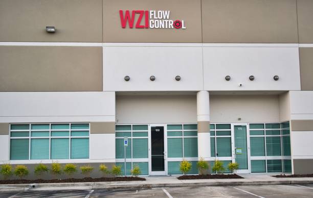 Wuzhong Instrument Company office in Houston, Texas. Houston, Texas/USA 12/25/2019: WZI Flow Control office building exterior in Houston, TX. It stands for Wuzhong Instrument Company. Founded in 1959 they produce gauges and other associated instruments. 1950 1959 stock pictures, royalty-free photos & images