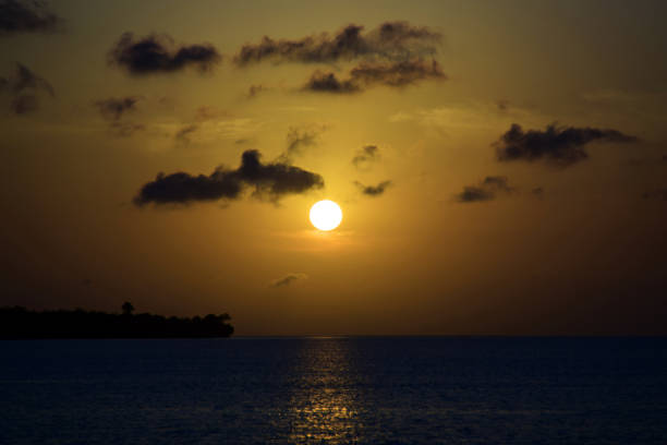 istock Tropical sunset over the ocean. 1196037441
