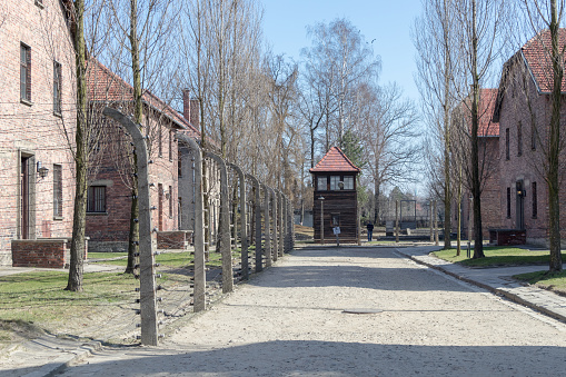 The Auschwitz Nazi concentration camp and extermination camp in world war two