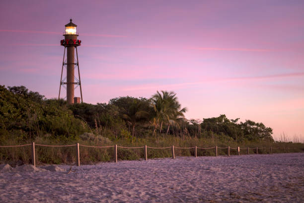 Sanibel Lighthouse - Point Ybel Light Sanibel Lighthouse - Point Ybel Light. 
Sanibel, Florida, USA. sanibel island stock pictures, royalty-free photos & images