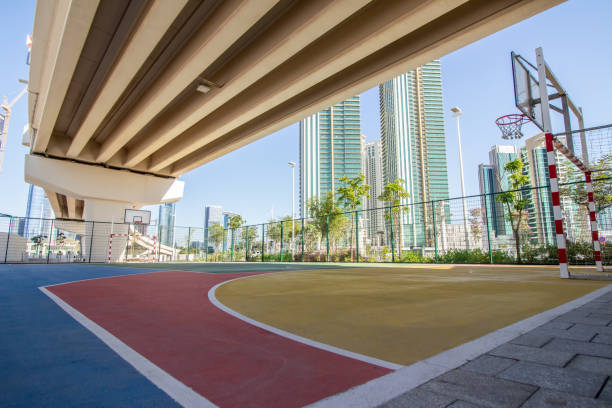 istock Sport court under the bridge 1196044370