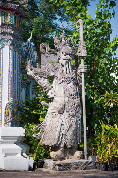 istock Chinese Warrior Sculpture in The Phra Chettuphon Wimon Mangkhalaram (Wat pho) 1196046086