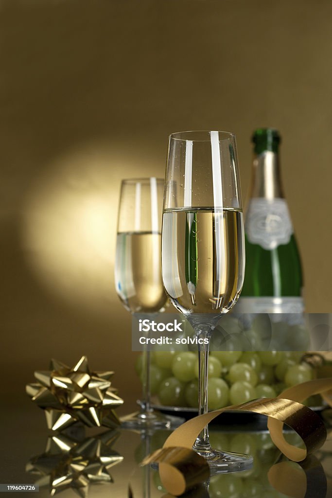 Vinho.  Champanhe - Foto de stock de Amarelo royalty-free