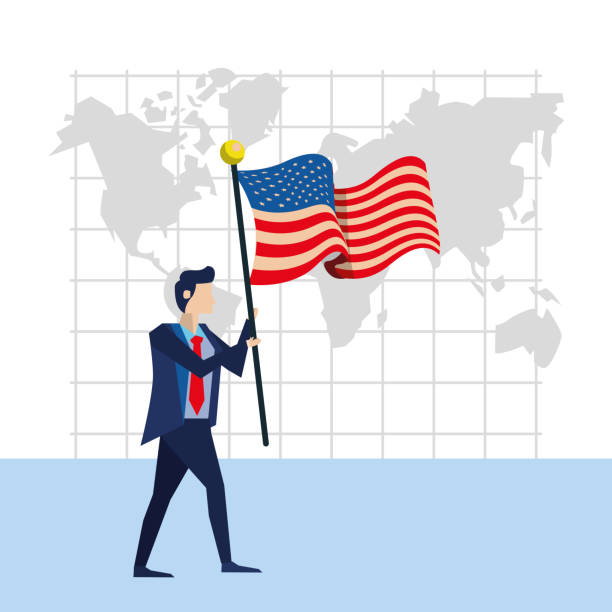istock businessman with united states american flag 1196047780
