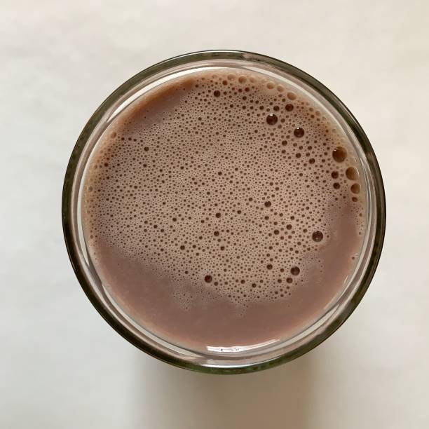 istock Glass of Chocolate Milk 1196050165