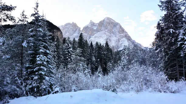 winter in the Dolomites