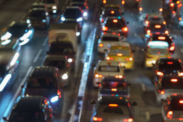 istock Big city traffic on the road 1196057265