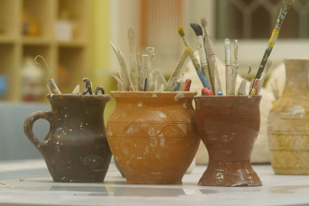 istock Workplace of the artist. 1196057291