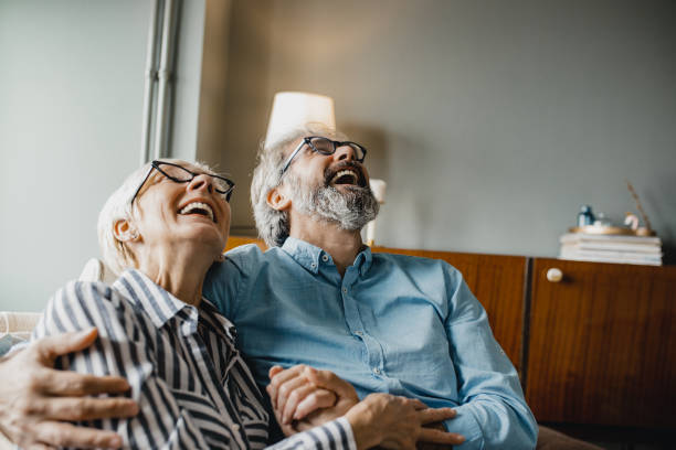 istock Loving senior couple at home 1196061618