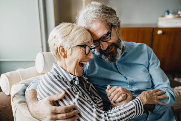 istock Loving senior couple at home 1196061628