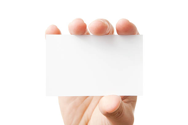 istock Hand holding blank business card 119606230