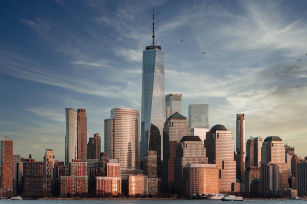 istock Manhattan Financial Center viewed from New Jersey 1196062448
