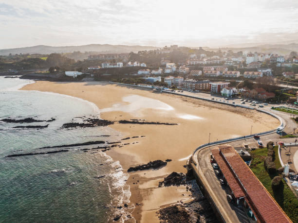 istock Beach from above in Comillas, Cantabria, Spain 1196062504