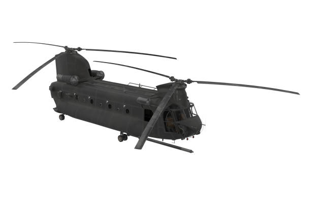istock Military Helicopter Isolated 1196063543