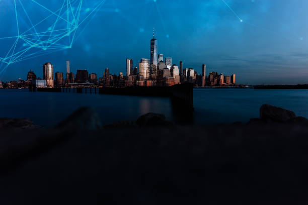 istock Smart City Manhattan Financial Center 1196066017