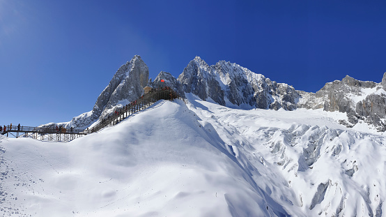 High altitude Gracier at Jade Dragon Snow Mountain, Yunnan Province, China