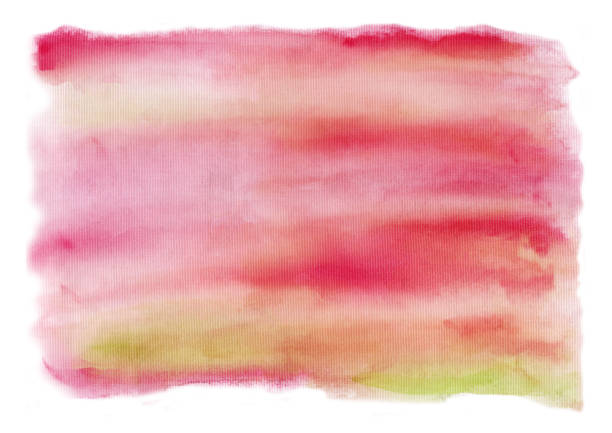istock Bright pink watercolor stain on a textured surface 1196080007