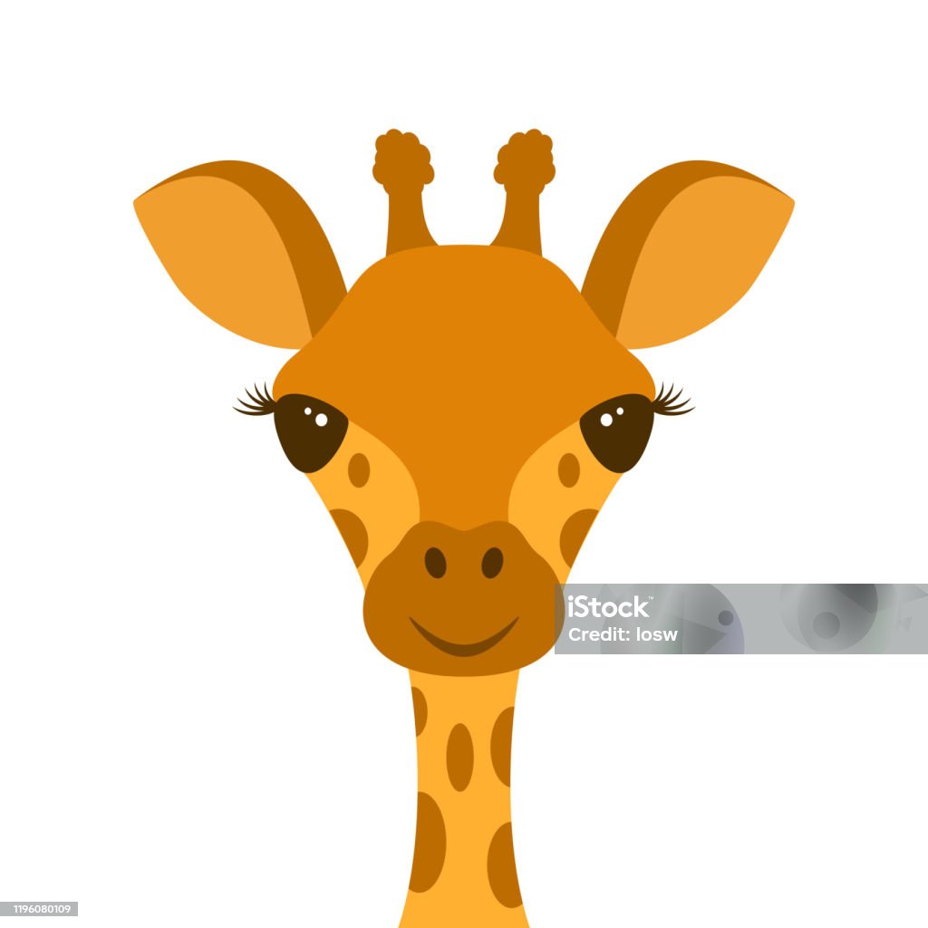 Cute Giraffe Head Stock Illustration - Download Image Now - Giraffe,  Animal, Vector - iStock