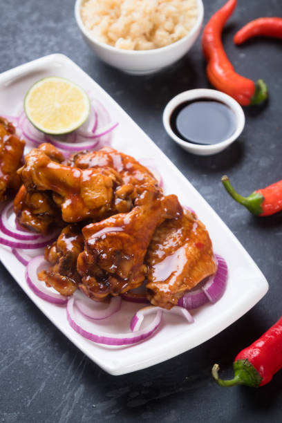 istock Asian spicy chicken wings 1196082976