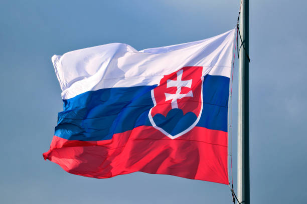 bandeira da eslováquia - slovak flag - fotografias e filmes do acervo