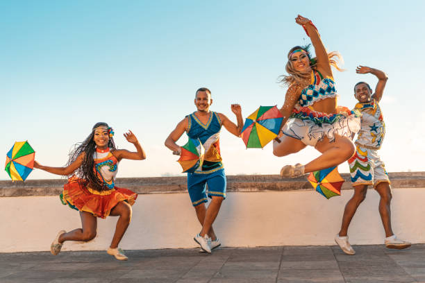 istock Frevo dancers at Olinda 1196085820