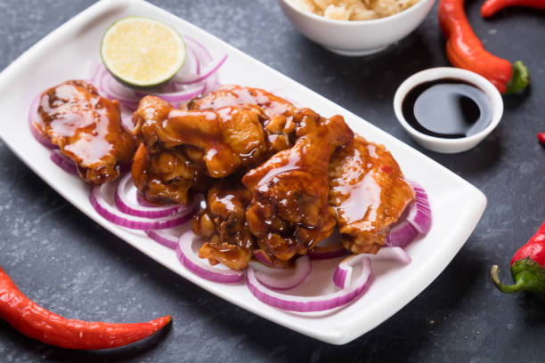 istock Asian spicy chicken wings 1196085841