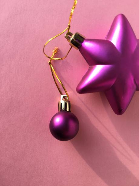 istock Purple Christmas ornaments 1196091500