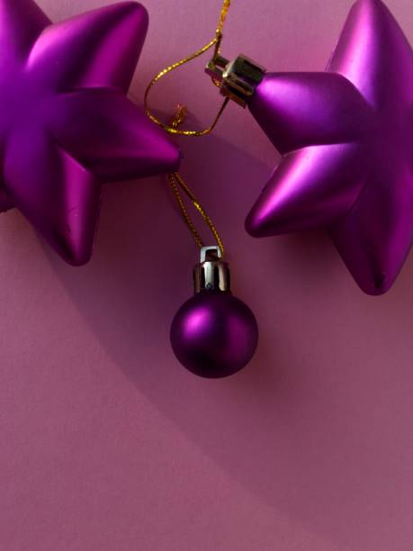istock Purple Christmas ornaments 1196091508
