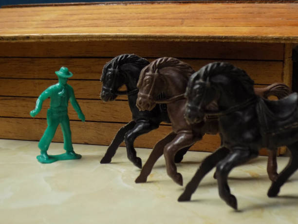 istock Cowboy and horses. 1196091601