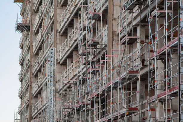 istock Construction site of an apartment building in Leipzig, Germany 1196097248