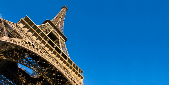 Always awesome... the Eiffel Tower against a radiant blue sky