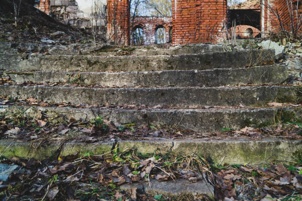 istock Stone steps ladder. stairs from natural stones 1196099832