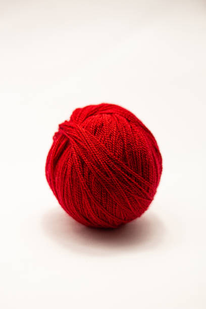 istock Red Lurex Fiber Yarn 1196105152
