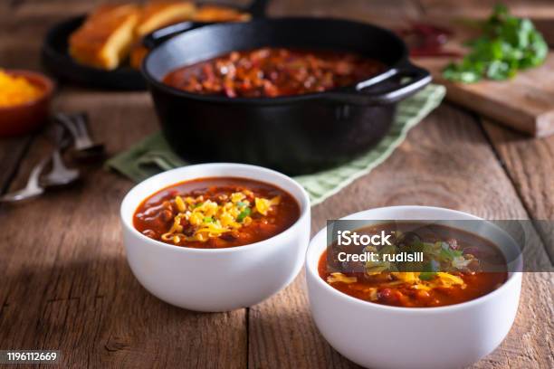 Chile Stock Photo - Download Image Now - Chili Con Carne, Soup, Homemade