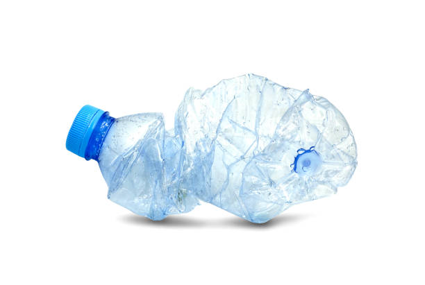 istock Blue plastic bottle on the White Blackground Concept of not using plastic 1196114009