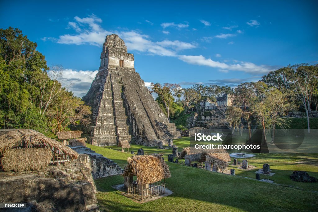 Maya Pyramid in Tikal. Pyramid number 1 in Tikal, Guatemala. Mayan Stock Photo