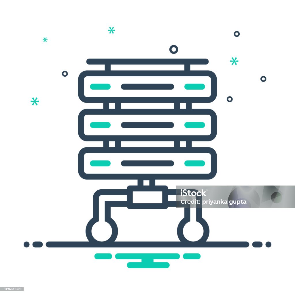 Server Rackmount Graph Server Rackmount Stock Illustration - Download Image Now - Connection ...
