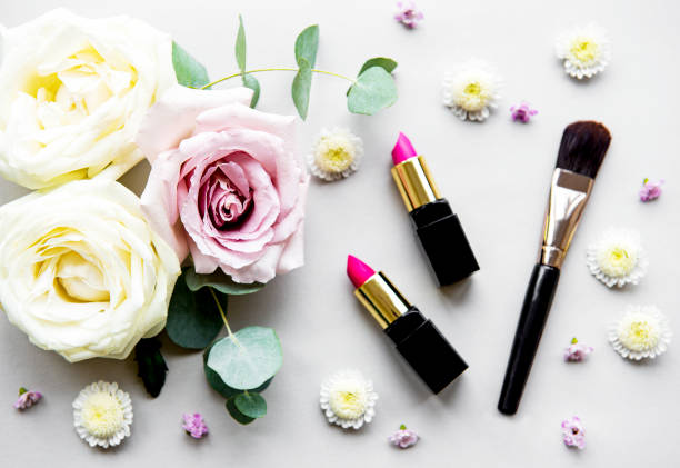 istock Cosmetics and flowers 1196145434