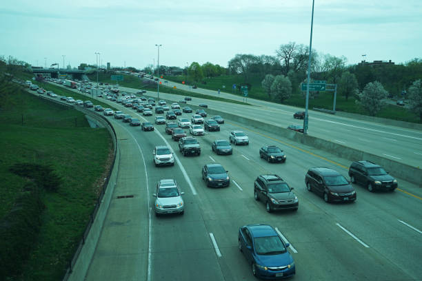 istock View of Traffic on motorway 1196148032