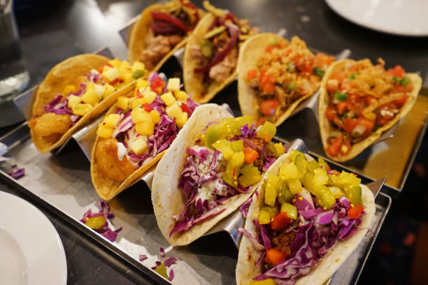 Close up assorted Taco