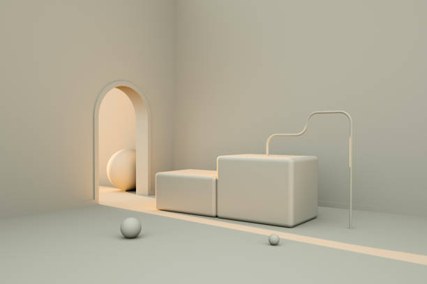 istock 3D rendering of geometric stereo background 1196154193