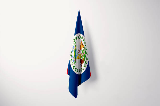 istock Belize Flag Hanging Isolated with Copy Space - 3D Illustration 1196154405