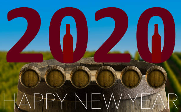 istock Happy New Year 2020 wine Background for your Christmas 1196154464