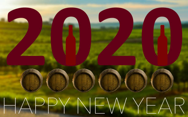 istock Happy New Year 2020 wine Background for your Christmas 1196154465