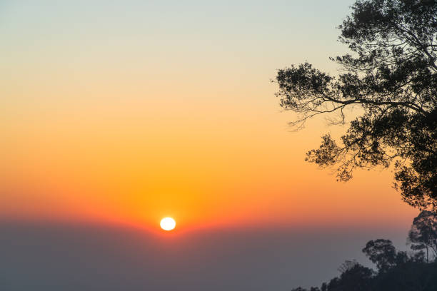 istock golden sunrise above the mountain range 1196156259