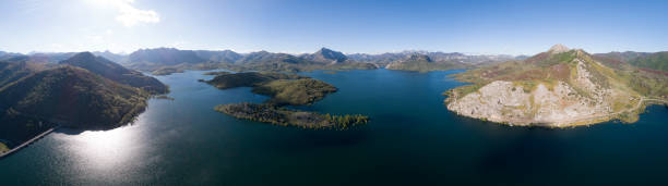 istock Porma Reservoir from Aerial view 1196157261