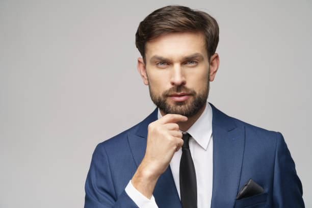 istock Studuo shot of thinking businessman wearing suit 1196163342