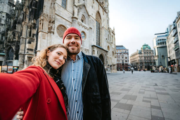 istock Selfie on Vienna square 1196168395