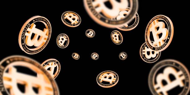 istock Bitcoin Cash. Gold Falling Cryptocurrency. Falling coins isolated on dark. Litecoin, Ethereum Cryptocurrency background 1196168638