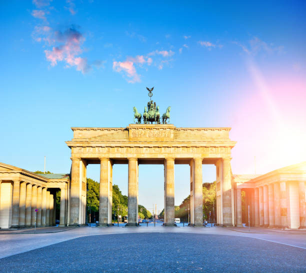 istock Brandenburg Gate at sunrise in Berlin 1196169550